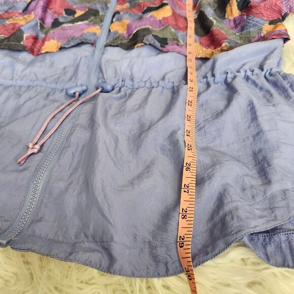 Vintage 90s Reebok Purple‎ Abstract Hooded Full Zip Track Long Jacket Size L - Picture 9 of 14